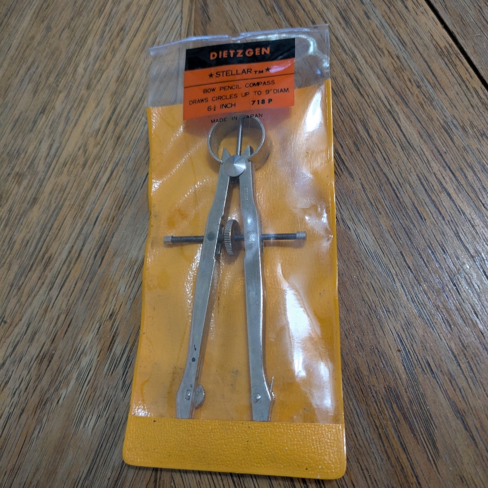 Vintage Dietzgen Bow Pencil Compass, 1950-1960, Made In Japan